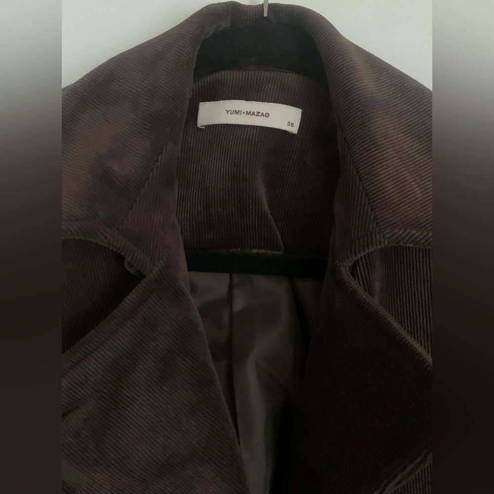 Brown corduroy spring coat - Picture 3 of 5